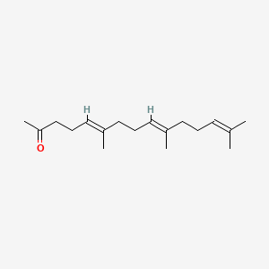 <span class='d-block'>(5E，9E)-6，10，14-Trimethylpentadeca-5，9，13-trien-2-one</span><span class='d-block'>反式-法尼基丙酮</span>