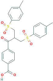4-(3-甲苯磺酰-2-(甲苯磺酰甲基)丙酰)苯甲酸 4-(3-tosyl-2-(tosylmethyl)propanoyl)benzoic acid