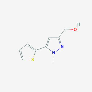 <span class='d-block'>(1-Methyl-5-thien-2-yl-1H-pyrazol-3-yl)methanol, 97%</span><span class='d-block'>(1-甲基-5-噻吩-2-基-1H-吡唑-3-基)甲醇</span>
