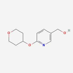 <span class='d-block'>[6-(Tetrahydropyran-4-yloxy)pyrid-3-yl]methanol, 97%</span><span class='d-block'>[6-(四氢吡喃-4-基氧)吡啶-3-基]甲醇</span>