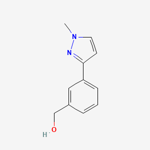 <span class='d-block'>[3-(1-Methyl-1H-pyrazol-3-yl)phenyl]methanol, 90%</span><span class='d-block'>[3-(1-甲基-1H-吡唑-3-基)苯基]甲醇</span>
