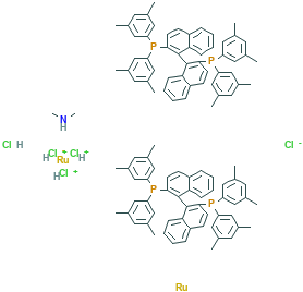 二甲基铵二氯三(μ-氯)双[(S )-(-)-2，2\'-双[二-(3，5-二甲苯基)膦基]-1，1\'-联萘基]二钌(II) [NH2Me2][(RuCl((S )-xylbinap))2(μ-Cl)3]