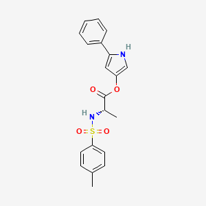 <span class='d-block'>(S)-5-Phenyl-1H-pyrrol-3-yl 2-(4-methylphenylsulfonamido)propanoate</span><span class='d-block'>3-(N-对甲苯磺酰基-L-丙氨酰氧基)-5-苯基吡咯</span>